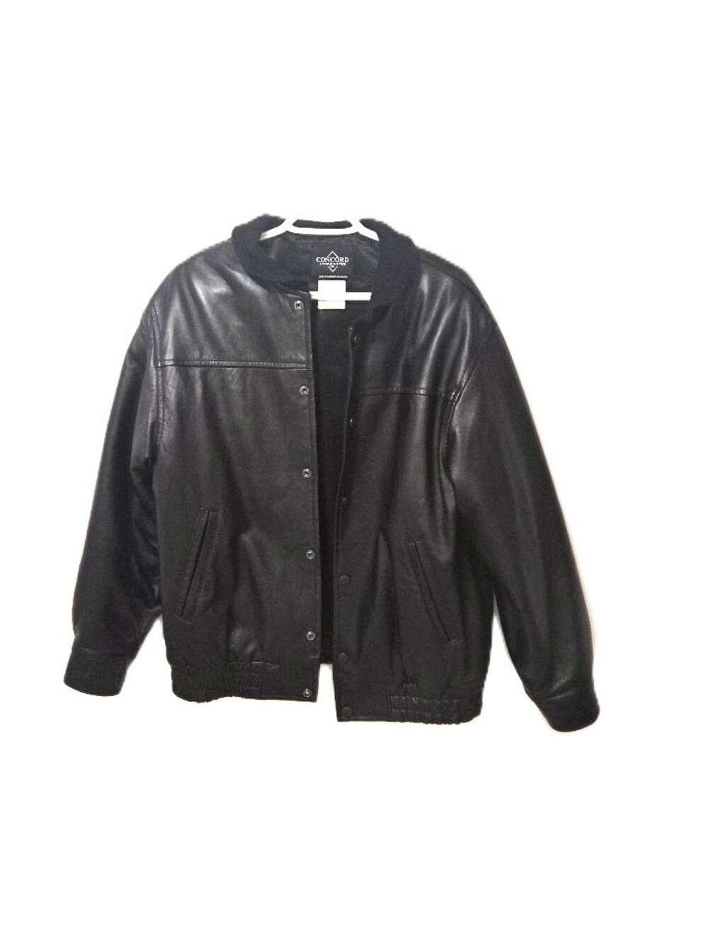 VTG 90s Men's Leather Bomber Jacket Unisex Streetwear Grunge Motocyclist